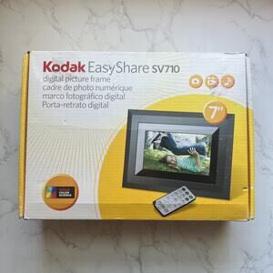 Kodak EasyShare SV710 7" Digital Picture Frame Black 6” New In Box Open Box